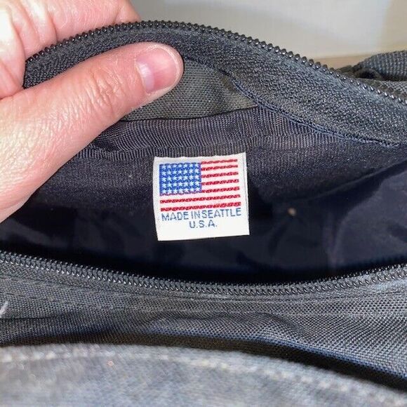 Vintage LL Bean Camera Shoulder Bag Made in USA Shoulder Strap Pockets Black - Picture 4 of 6